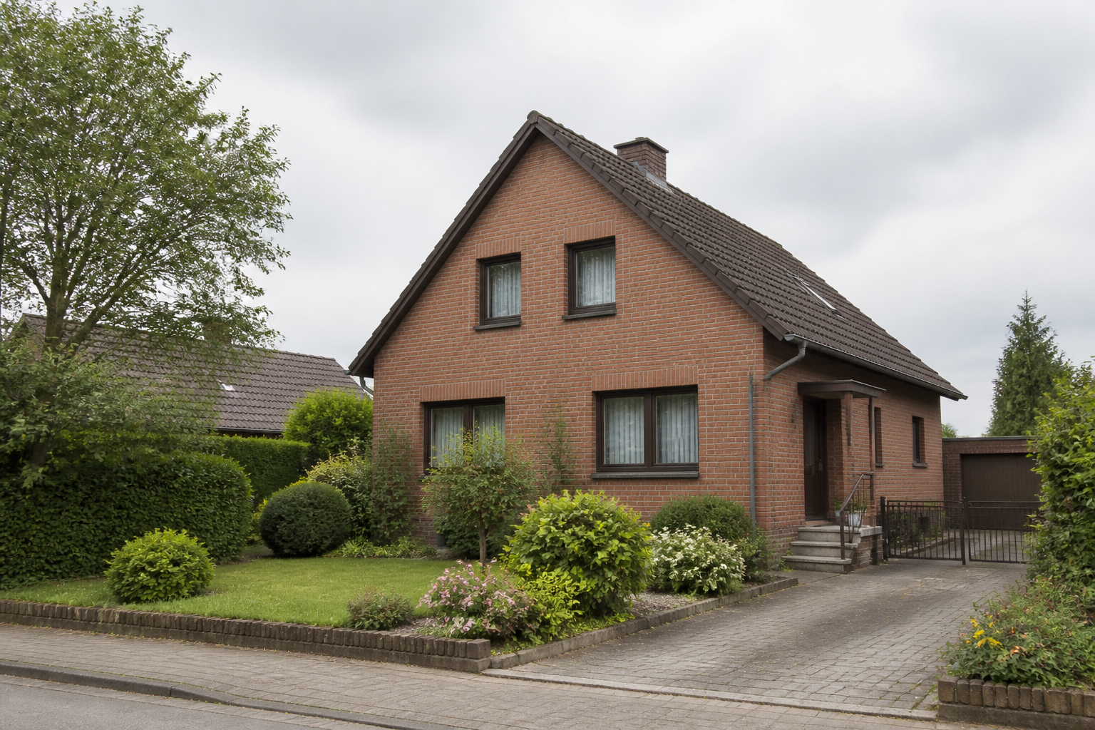 Wohnhaus in grüner Umgebung als Symbolbild für Wohneigentum in Bergkamen